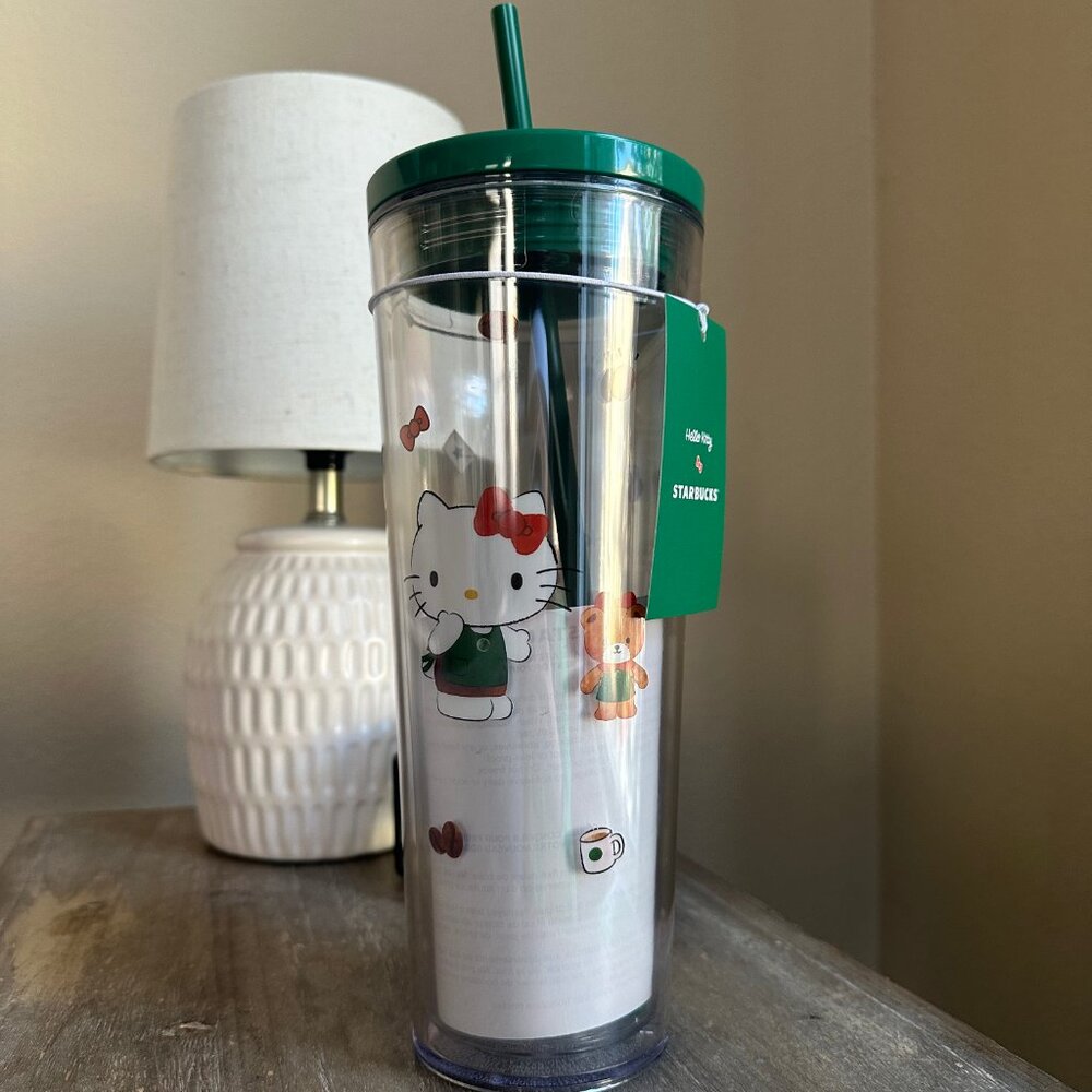 NWT HELLO KITTY X STARBUCKS TUMBLER W/ STRAW